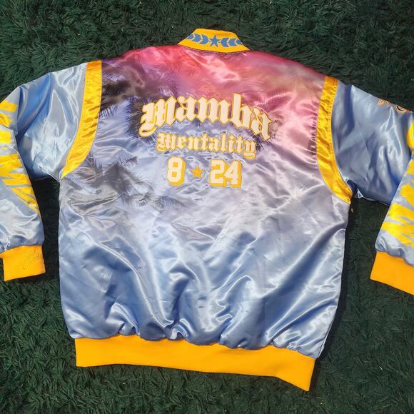 Vintage HGC Mamba Mentality Crenshaw Satin Jacket Tribute Kobe Bryant 5xl - Picture 2 of 8